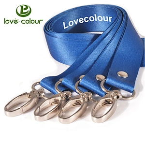 Custom polyester lanyards in blue with high quality