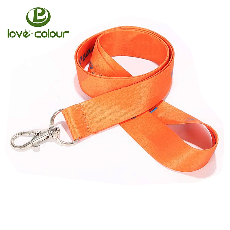 Fashion custom sublimation printed polyester key lanyard neck strap