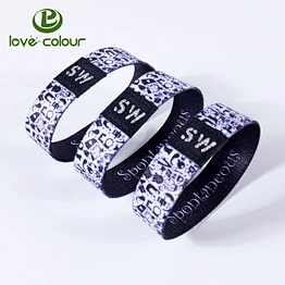 Polyester fancy custom soft elastic wristband bracelet