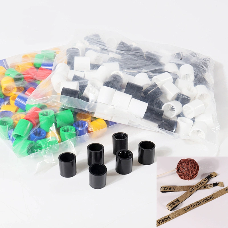 Colorful One way plastic snap closure wristband lock for wholesale