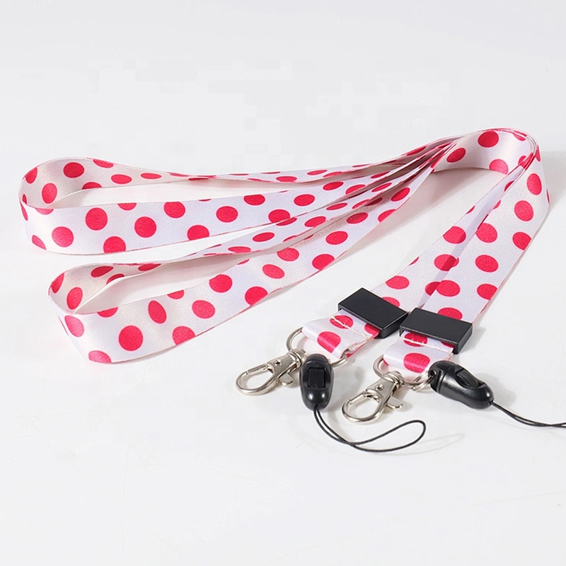 Custom Fashion Mobile Phone Security Polyester Printing Lanyard Strap