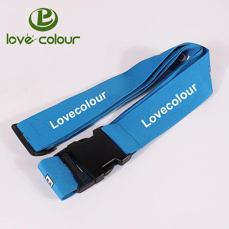 Multi Color Polyester Adjustable Lockable Luggage Strap Belt