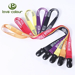 Colourful logo printed polyester lanyard custom lanyard maker