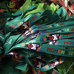 Popular polyester sublimation bracelet fabric concert textile wristband