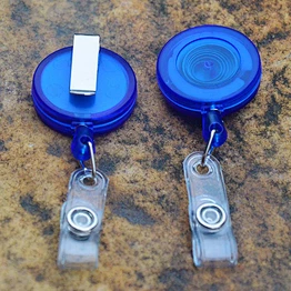 Custom Retractable Blue Badge Reel For Promotional