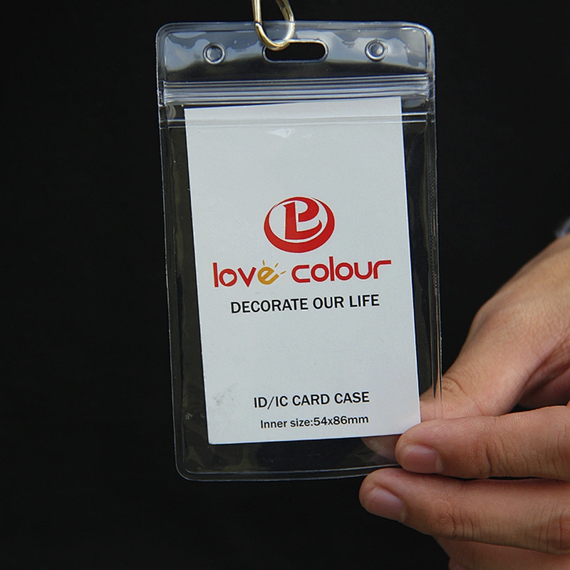 Cheap custom waterproof plastic student ID card holder
