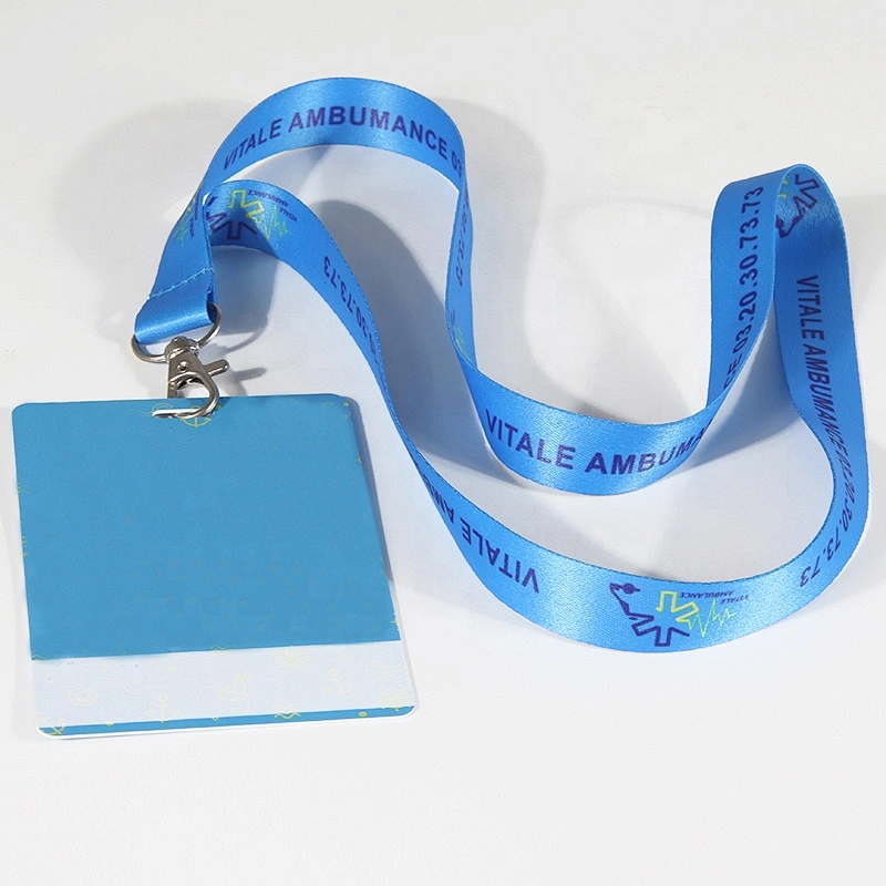 Fashion polyester printing lanyard with id card for travel