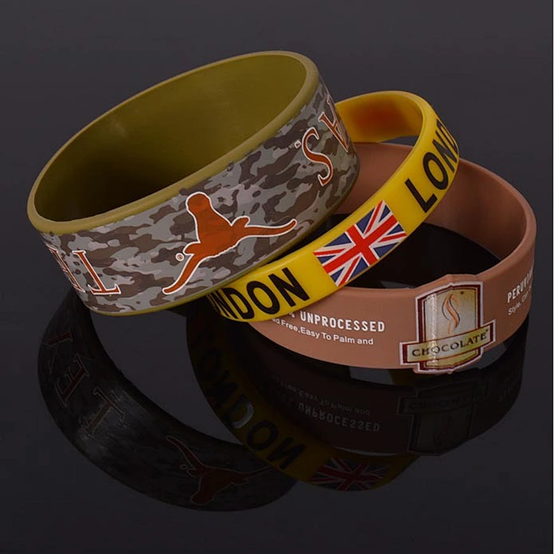 Silicon bracelet for men basketball sports rubber wristband personality