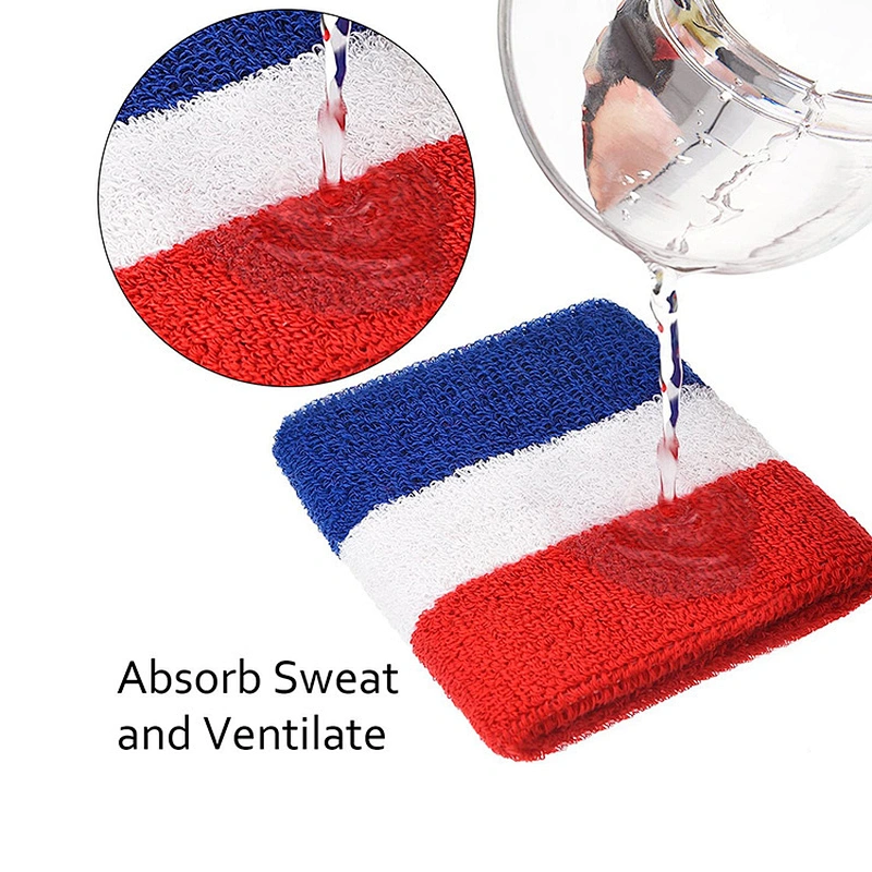 High Quality Custom Logo polyester Fabric Plain Elastic yoga Sport Headband Sweatband Set