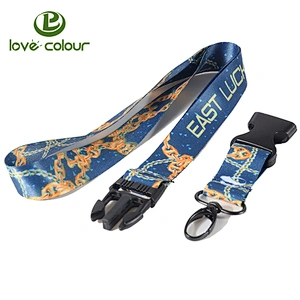 Fashion custom sublimation polyester lanyard strap manufacturer in Guangzhou