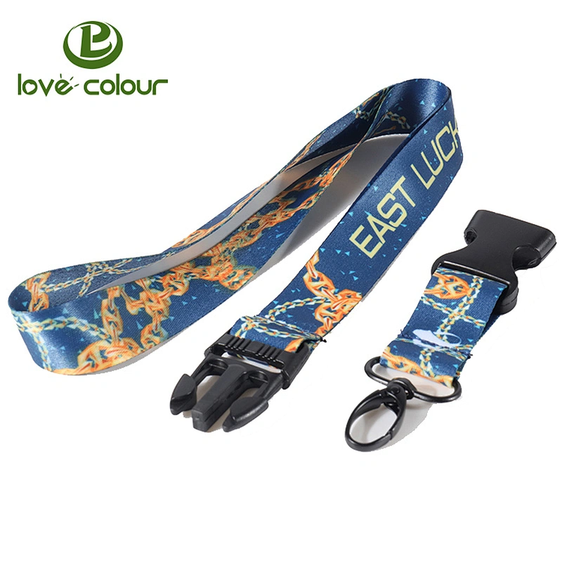 Fashion custom sublimation polyester lanyard strap manufacturer in Guangzhou