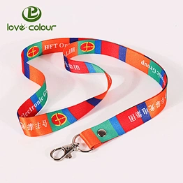 Bulk professional custom promotional full color printed polyester logo lanyard
