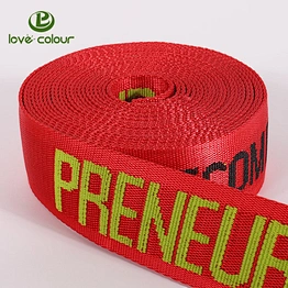 Custom heavy duty woven logo 50mm nylon webbing for sofa