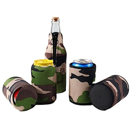 Factory custom 5 mm neoprene wine bottle holder in orange color
