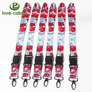 Custom Lanyard Polyester Strap with high Quality Two Sided Printing afor ID Badge