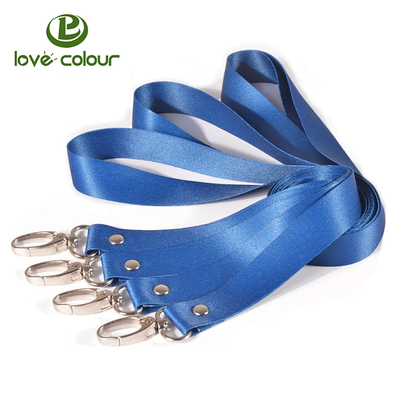 Custom fashion polyester school lanyard/cheap plain lanyards