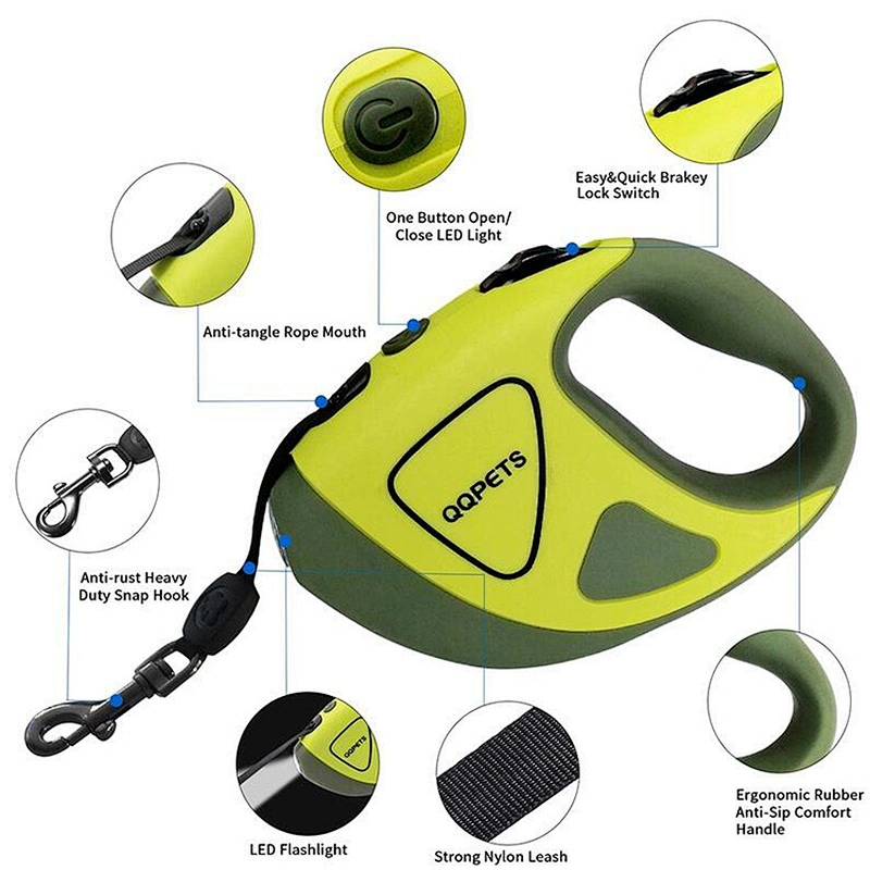 Personalized Retractable Ribbon Pet Training Dog Leash