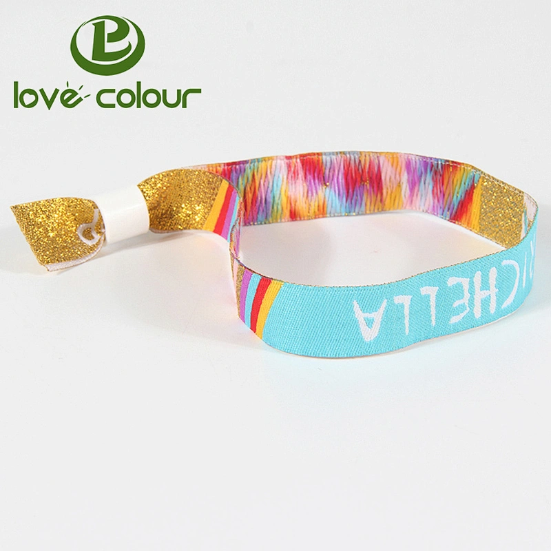 Event entrance ticket security snap closure weave wristbands