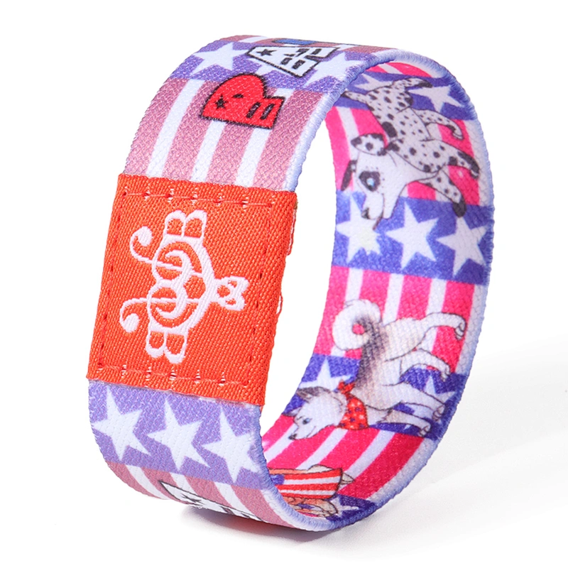 Polyester Custom Eco-Friendly RFID Holiday Event Elastic Wristband