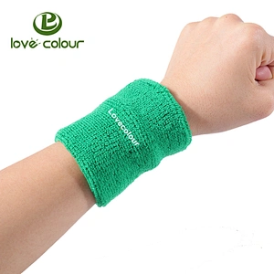 Wholesale cotton sweat wristband cheap custom embroidered sweatbands