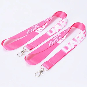 Cheap custom sublimation printing flower lanyard strap with colored buckle