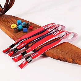 Make your own brand cheap polyester satin custom wristbands
