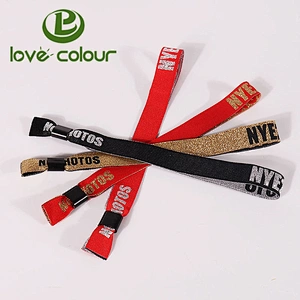 Polyester custom cheap giveaway festival gifts wristbands for party