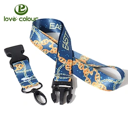 Factory cheap custom polyester beautiful advertising neck id lanyard