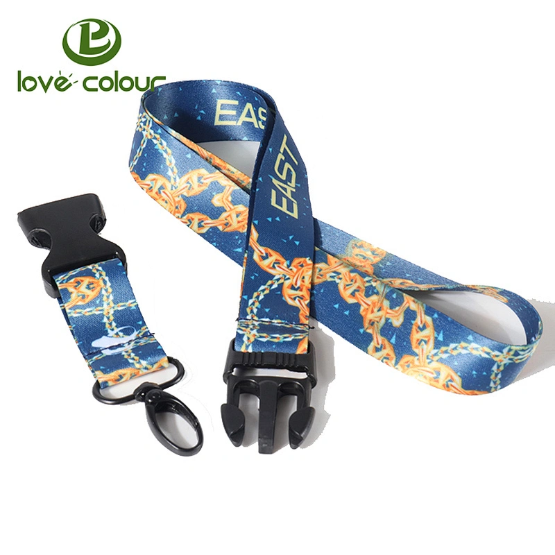 Factory cheap custom polyester beautiful advertising neck id lanyard