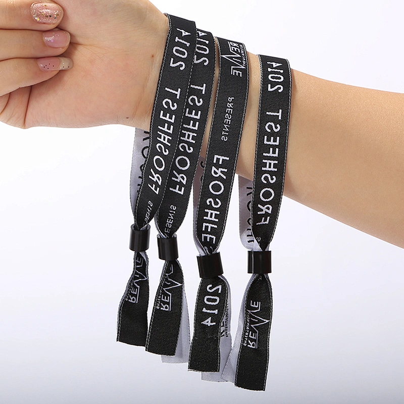 Customized souvenirs printed polyester fabric bracelets wristband cloth wrist band