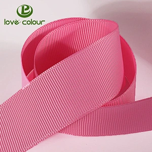 Customized polyester printed grosgrain ribbon for gift packing with gold stamping logo