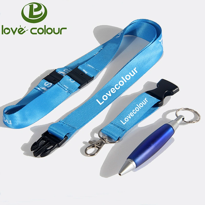 Factory direct custom soft polyester pen holder lanyards for advertising