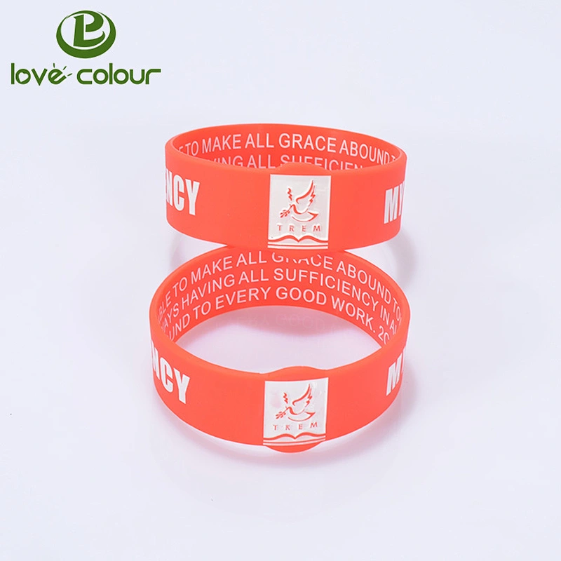 Custom slim printed logo silicone wristband 5mm thin rubber bracelet