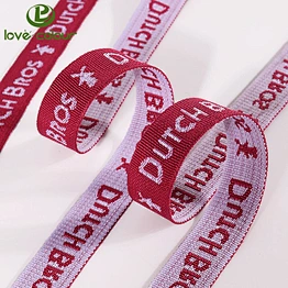 Hot wholesale polyester webbing with custom logo/jacquard webbing