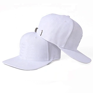 Custom Made White Embroidered SnapBack Baseball Caps Cotton Flat Hip Hop Hat