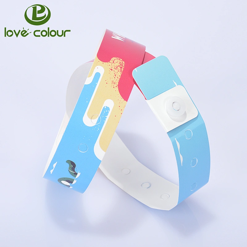 Custom single time use vinyl paper ID hospital tyvek wristbands