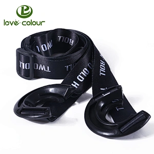Heat transfer black water bottle holder lanyard with adjustic buckle