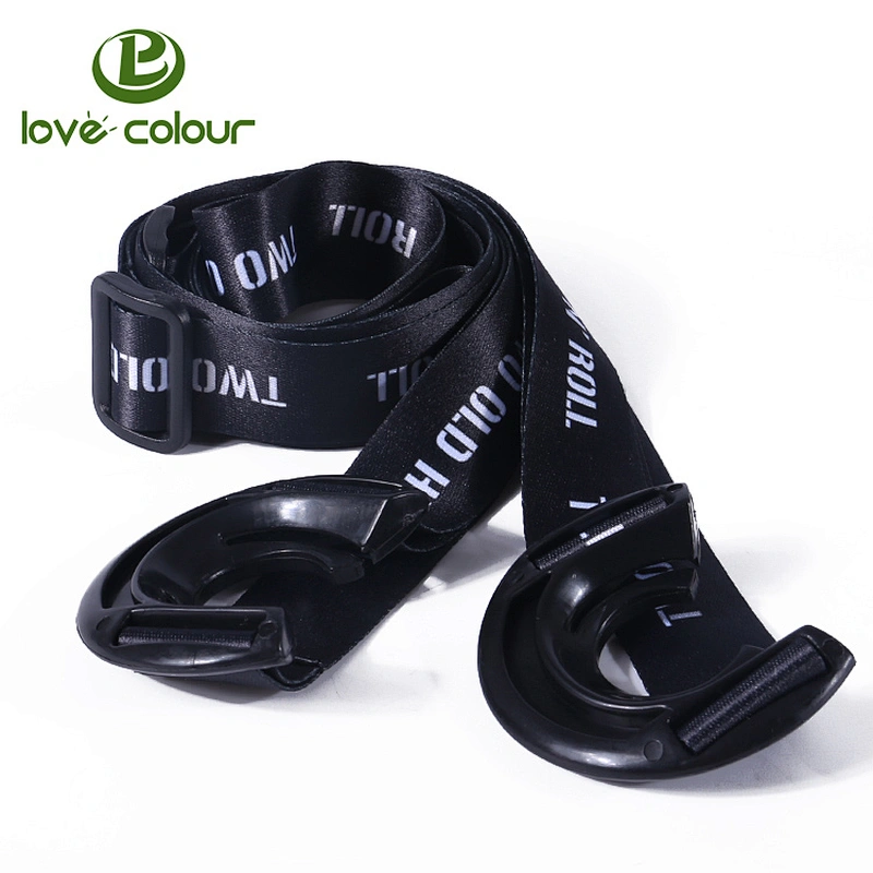 Heat transfer black water bottle holder lanyard with adjustic buckle