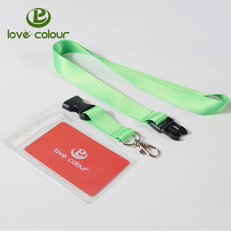 Promotional heat transfer printing lanyard strap with id card holder