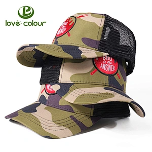 New Design Camouflage Mesh Trucker Cap Baseball Hat for Promotion