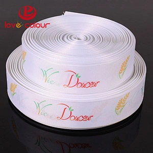 Custom Double Face Solid Grosgrain Ribbon 100% Polyester Band Roll