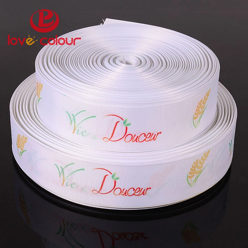 Custom Double Face Solid Grosgrain Ribbon 100% Polyester Band Roll