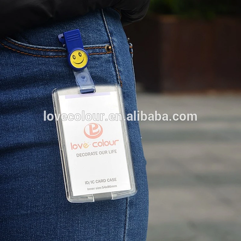 Custom hard pvc plastic id card holders for employee