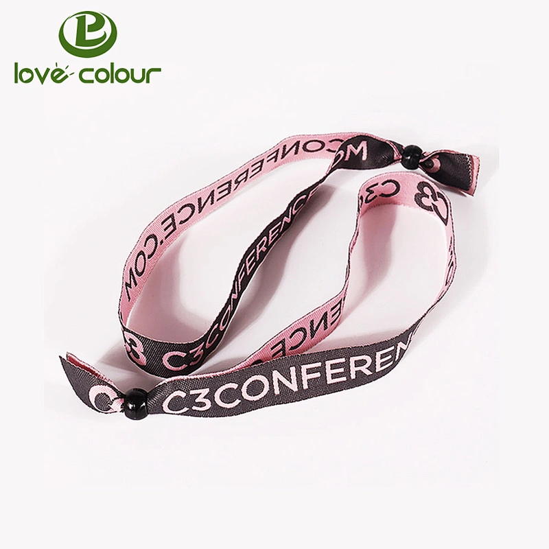 Colorful design eco-friendly polyester wristbands woven hand bands custom cloth bracelets