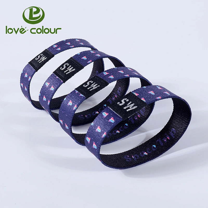 Custom printed event stretch wristband for party
