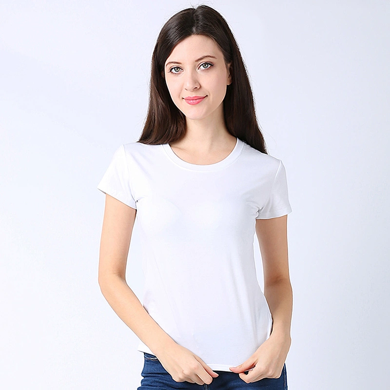 Custom 180gsm 100% Cotton Printed Blank tshirts Wholesale Plain Women T Shirts
