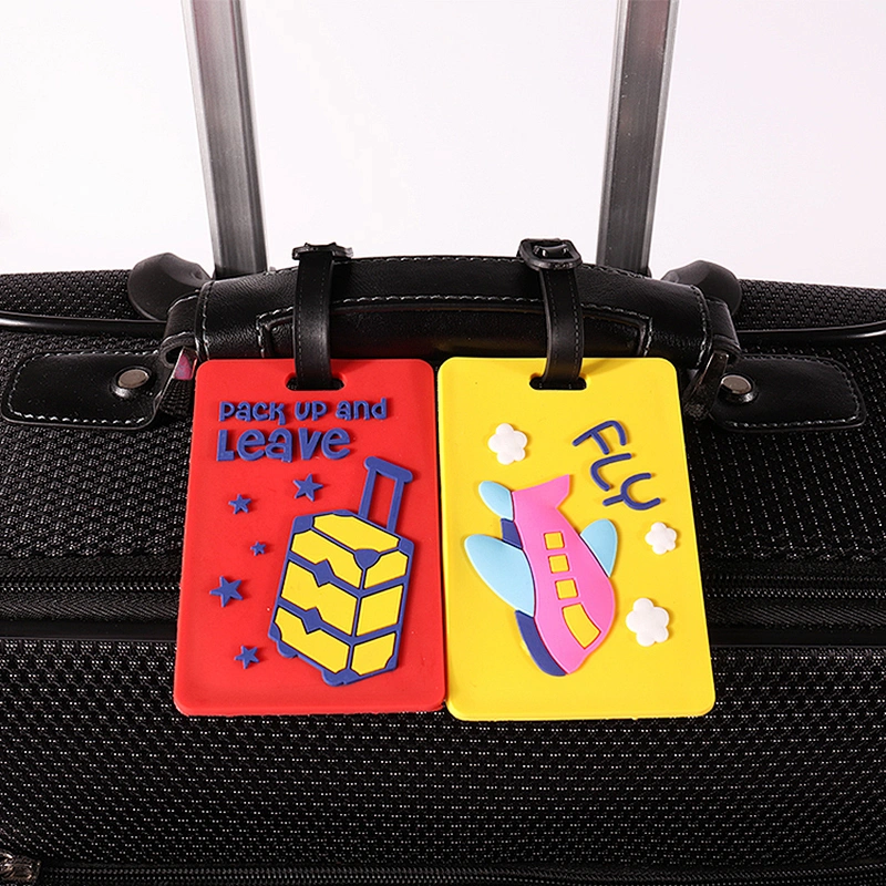 Hot sale cheap bulk travel silicone luggage tags with logo
