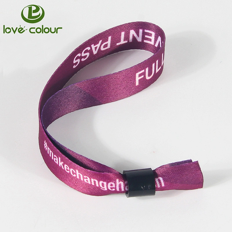 New custom polyester sublimation wristband christmas wrist band with plastic clip