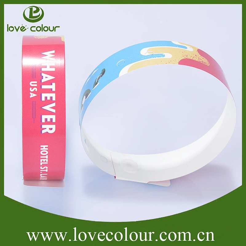 Custom single time use vinyl paper ID hospital tyvek wristbands