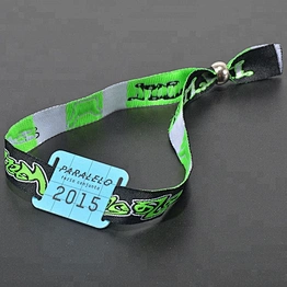 Polyester custom nfc rfid fabric woven wristbands for events